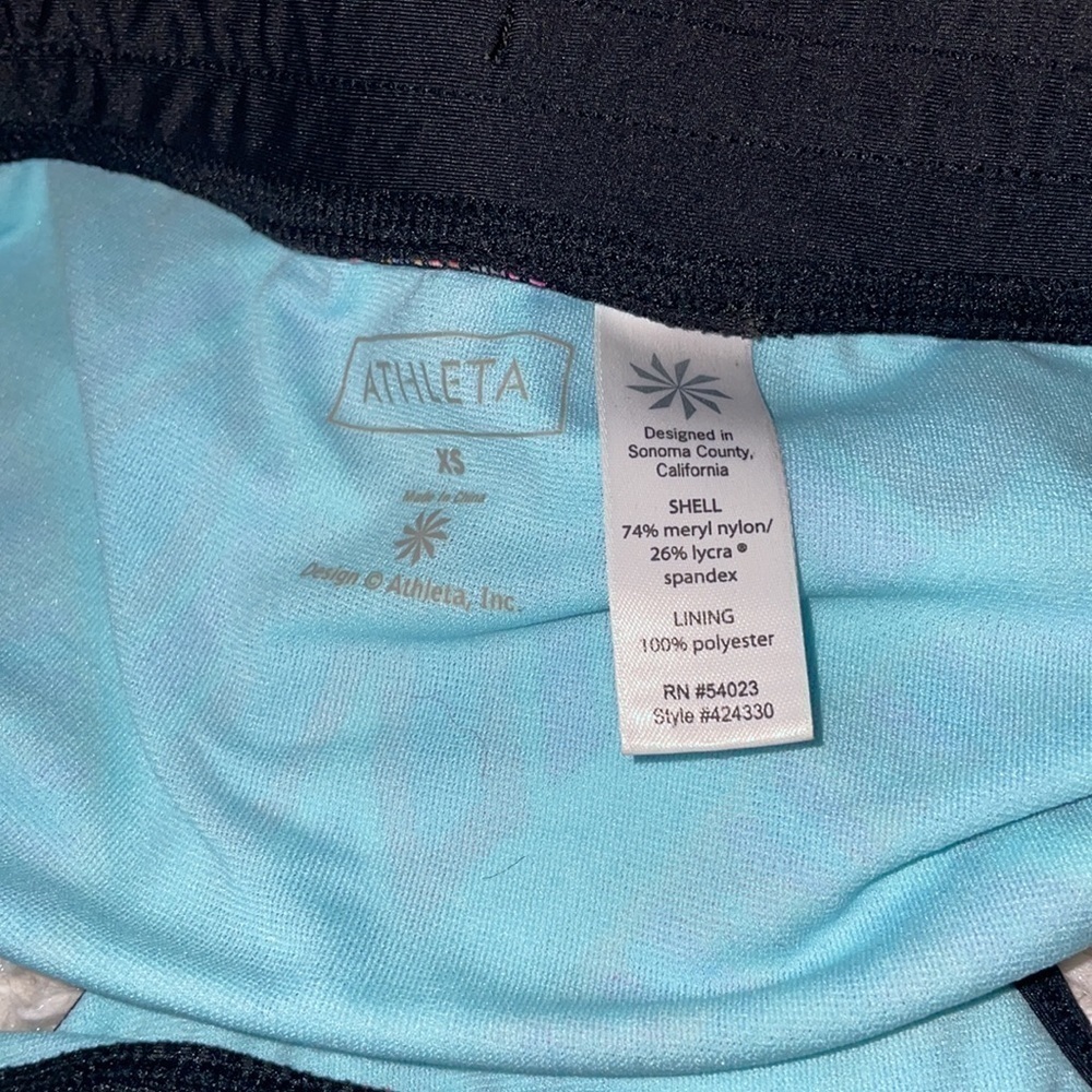 Athleta Printed Drawstring Swim Bikini Bottom Size XS - Picture 3 of 4